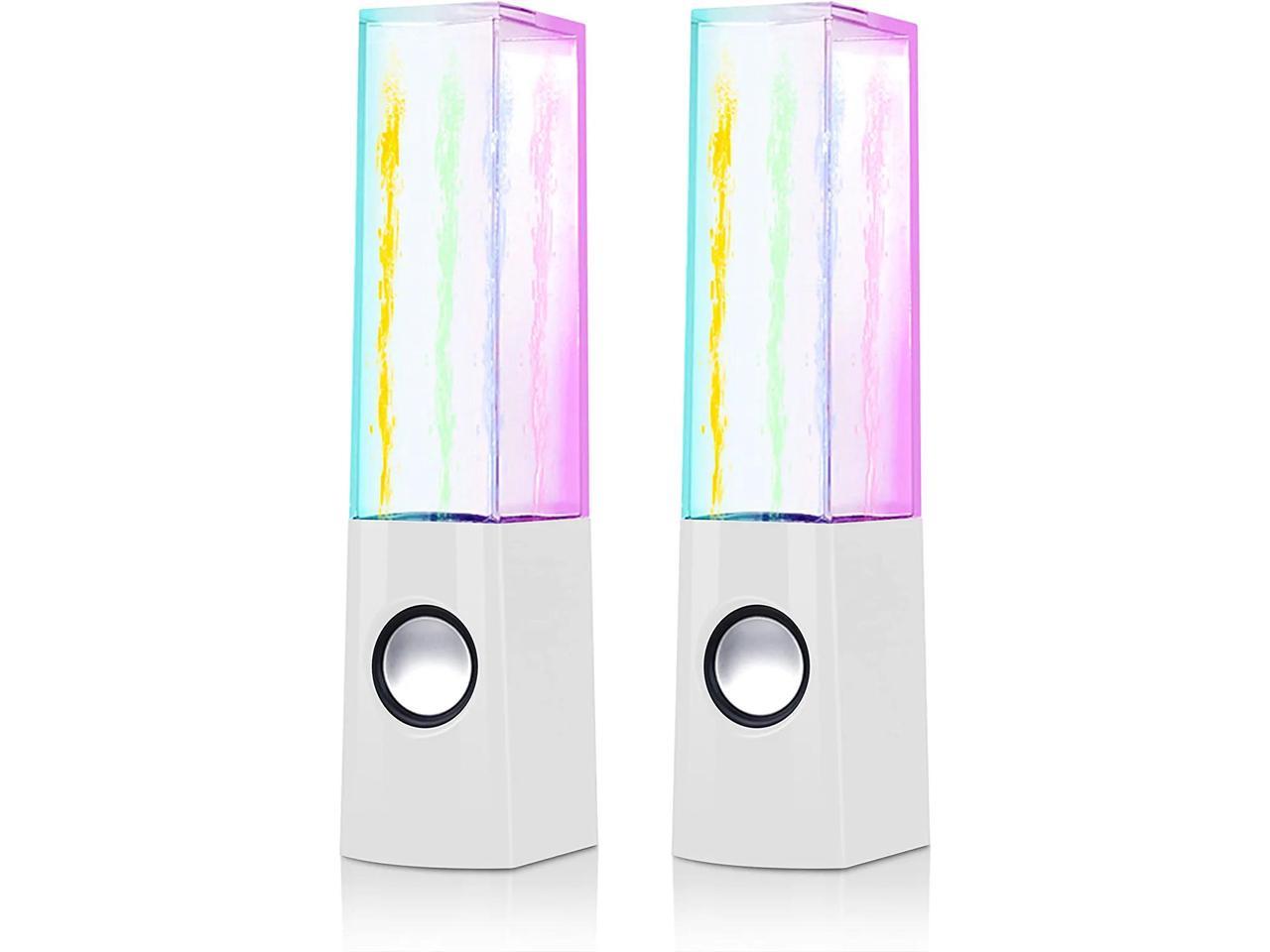Aoboo Led Color Computer Water Speakers with Light, USB Dancing Fountain
