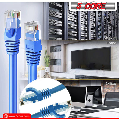 Cat 6 Ethernet Cable 6ft 10Gbps Network Cord High-Speed LAN
